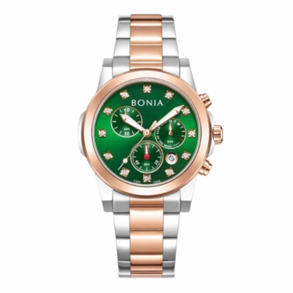 Bonia Chronograph BNB10846-2697C Green Sunray Dial Color Women Watch